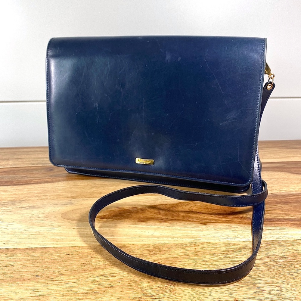 Salvatore Ferragamo Vintage Navy Crossbody Bag